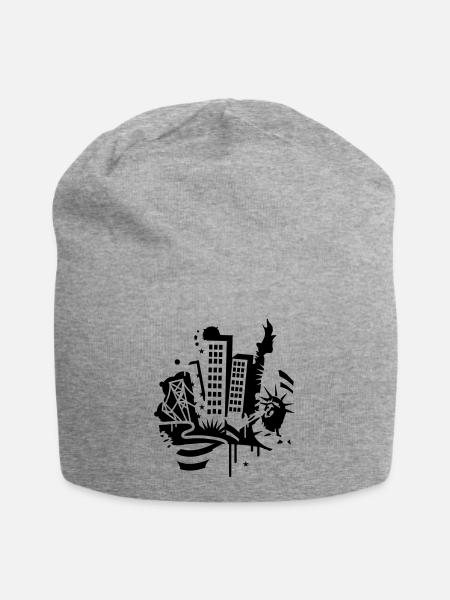 A New-York City Design dans le style de graffiti - Bonnet en jersey - gris chiné