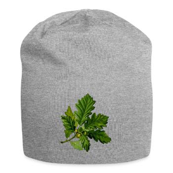 herbes thym romarin persil origan aneth - Bonnet en jersey - gris chiné - Devant