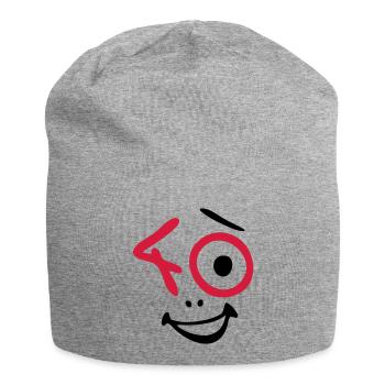 Toll, 40 Jahre ! - Jersey-Beanie - Grau meliert - Vorne