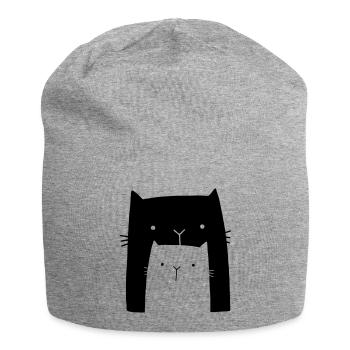 Cats chat famille cadeau maman enfant - Bonnet en jersey - gris chiné - Devant