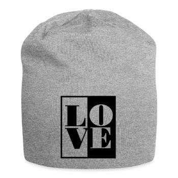 Love Amour Cadeau de Saint Valentin - Bonnet en jersey - gris chiné - Devant
