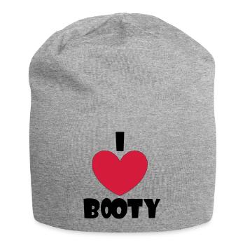 I Love Booty - Jersey-Beanie - Grau meliert - Vorne