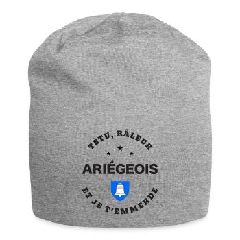 Ariégeois, têtu, râleur - Bonnet en jersey - gris chiné - Devant