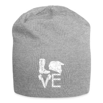 MOTO | LOVE MOTOCROSS RACE DRIVER CADEAU - Bonnet en jersey - gris chiné - Devant