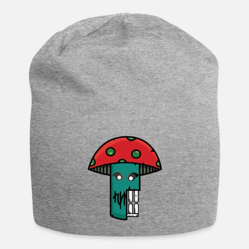 Mushroom sample - Jersey Beanie - heather grey