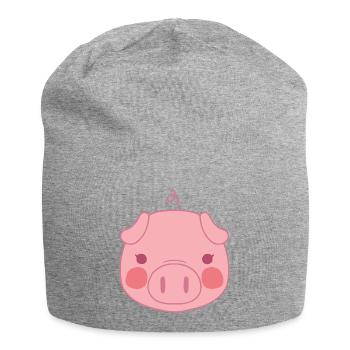 Porc - Bonnet en jersey - gris chiné - Devant
