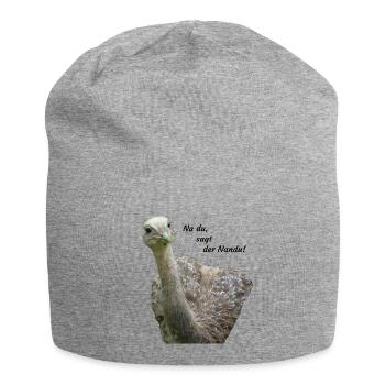 greater rhea - Jersey Beanie - heather grey - Front