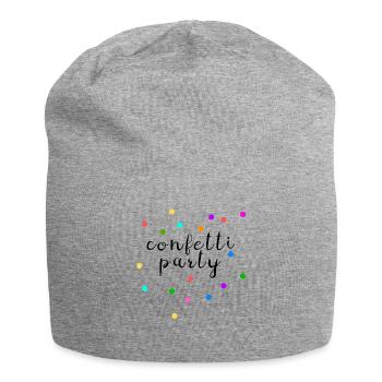 Confetti Party Colorful Celebration - Jersey Beanie - heather grey - Front