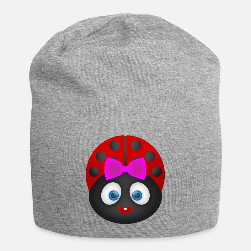 Marienkäfer - Ladybug ! Geschenk Idee ! - Jersey-Beanie - Grau meliert