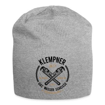 Klempner - Gas, Wasser, Scheiße - Jersey-Beanie - Grau meliert - Vorne