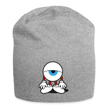 Tired eye - Jersey Beanie - heather grey - Front