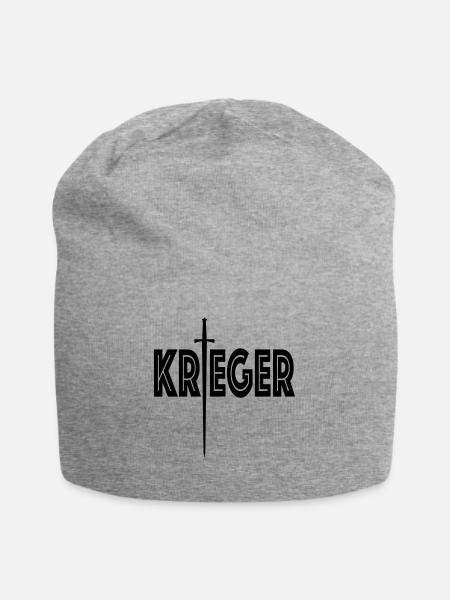 Krieger - Jersey-Beanie - Grau meliert