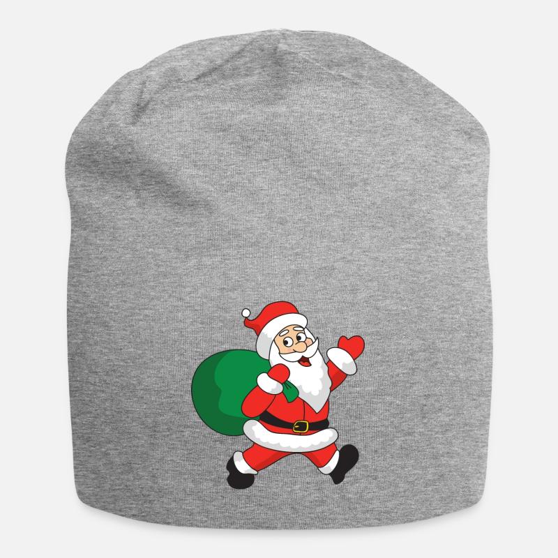 Weihnachten - Jersey-Beanie - Grau meliert