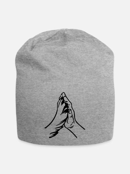 Main et patte - Bonnet en jersey - gris chiné