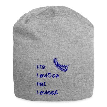 leviosa feather blue - Jersey Beanie - heather grey - Front