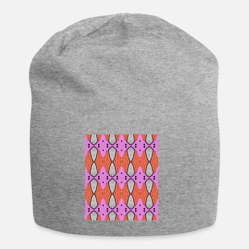 Points Mandala - Jersey Beanie - heather grey