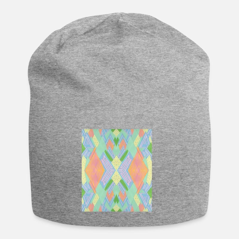 Mandalaa coloré - Bonnet en jersey - gris chiné