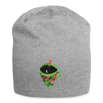 Femme solitaire - Bonnet en jersey - gris chiné - Devant