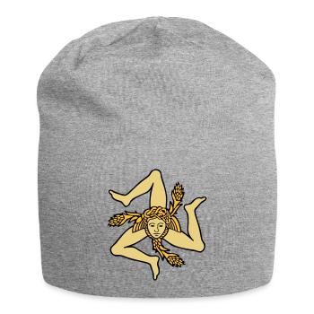 Sicile Trinacria drapeau Sicilien Sicilia - Bonnet en jersey - gris chiné - Devant