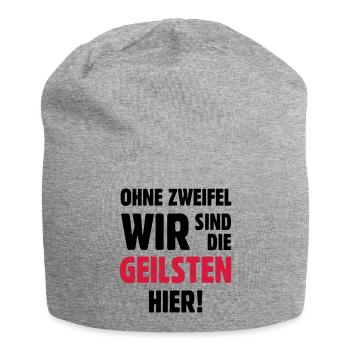 geil Geilsten Party witzig Bier lustig T-Shirt - Jersey-Beanie - Grau meliert - Vorne