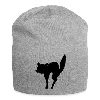 scared cat (cheap!) - Bonnet en jersey - gris chiné - Devant