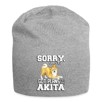 akitaplans3 - Bonnet en jersey - gris chiné - Devant