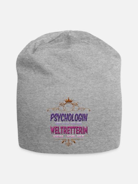 Psychologin Weltretterin - Jersey-Beanie - Grau meliert