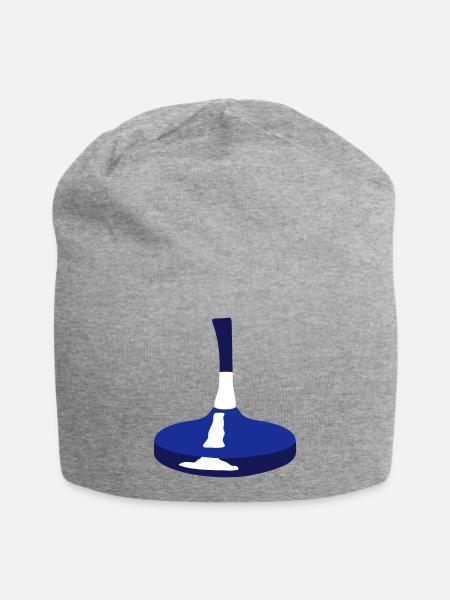 Eisstock - Jersey-Beanie - Grau meliert