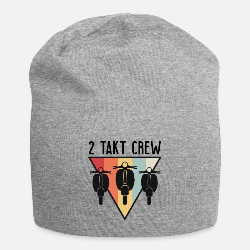 Roller Motorroller Moped - Jersey-Beanie - Grau meliert
