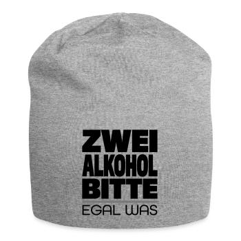 Trinkspruch - Jersey-Beanie - Grau meliert - Vorne