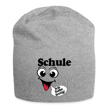 Abschluß , Schule ich habe fertig (25) - Jersey-Beanie - Grau meliert - Vorne