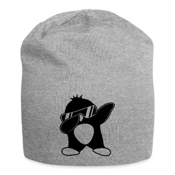 Pingouin Dab Drôle - Bonnet en jersey - gris chiné - Devant
