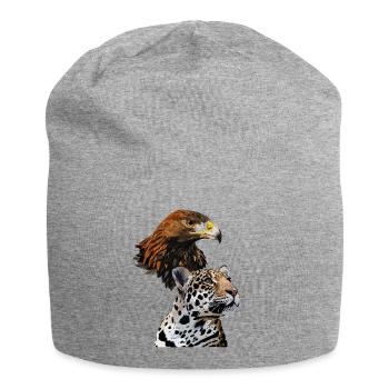 Golden Eagle and Jaguar - Jersey Beanie - heather grey - Front