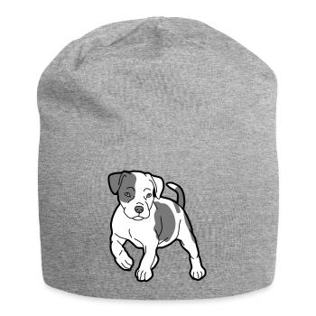 hund - Jersey-Beanie - Grau meliert - Vorne