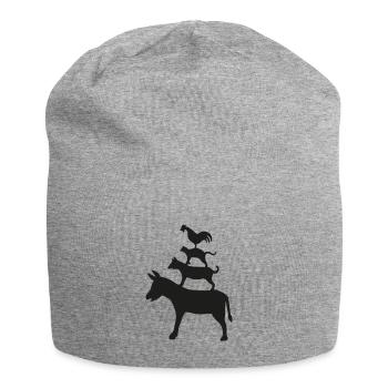 Bremer Stadtmusikanten Märchen Gebrüder Grimm - Jersey-Beanie - Grau meliert - Vorne