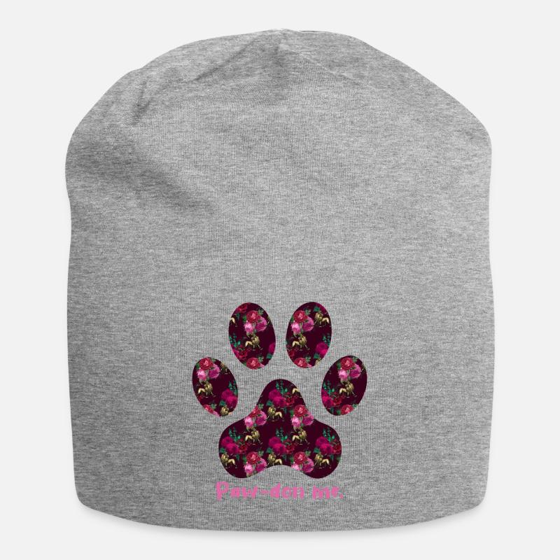Empreinte de patte, amants de patte - Bonnet en jersey - gris chiné