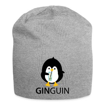 Penguin with gin - Jersey Beanie - heather grey - Front