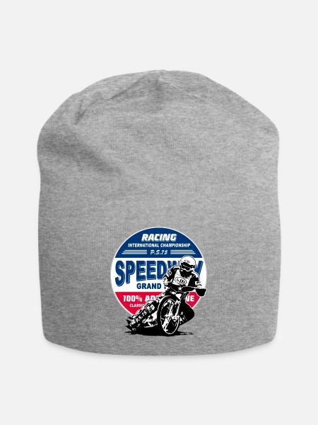 Motorcycle Speedway Racer - Jersey-Beanie - Grau meliert