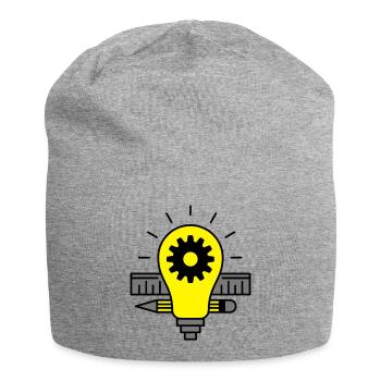 Engineering bulb - Jersey Beanie - heather grey - Front