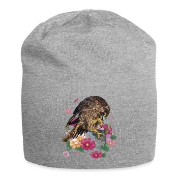 Faucon pèlerin - Bonnet en jersey - gris chiné - Devant