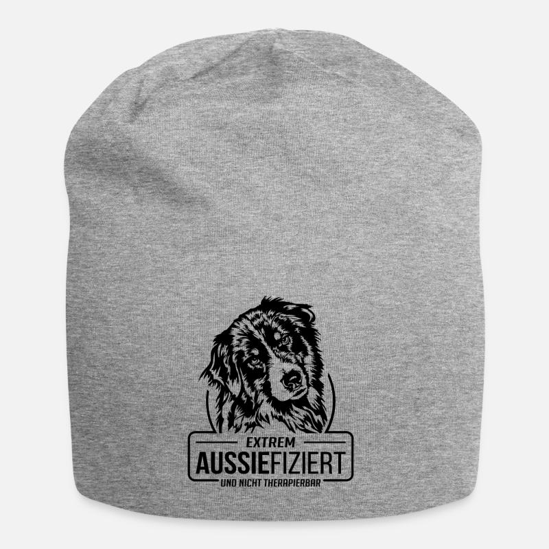 AUSSIEFIZIERT Australian Shepherd Hunde Wilsigns - Jersey-Beanie - Grau meliert