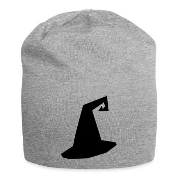 Hexenhut Silhouette - Jersey-Beanie - Grau meliert - Vorne