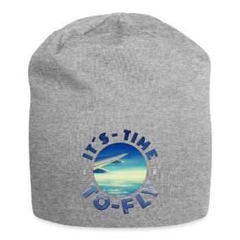 ITS TIME TO FLY ready for vacation vacation sun fun - Jersey Beanie - heather grey - Front