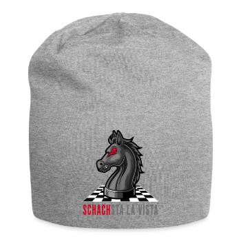 checkmate checkerboard chess game - Jersey Beanie - heather grey - Front