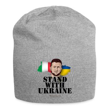 Ukraine Italia Stand with Ukraine - Jersey Beanie - heather grey - Front