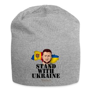 Ukraine Selenskyj T-Shirt Moldova - Jersey-Beanie - Grau meliert - Vorne