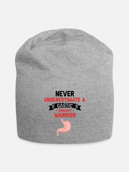 Gastric Bypass and Gastric Bypass Surgery Design - Jersey Beanie - heather grey
