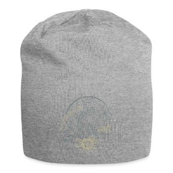 Hirsch Geweih Weihnachten Yule Nacht - Jersey-Beanie - Grau meliert - Vorne