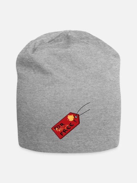 for free ! - Jersey-Beanie - Grau meliert