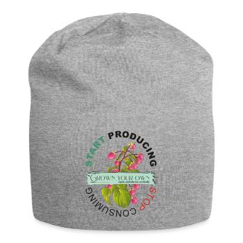 START PRODUCING | STOP CONSUMING - Jersey Beanie - heather grey - Front